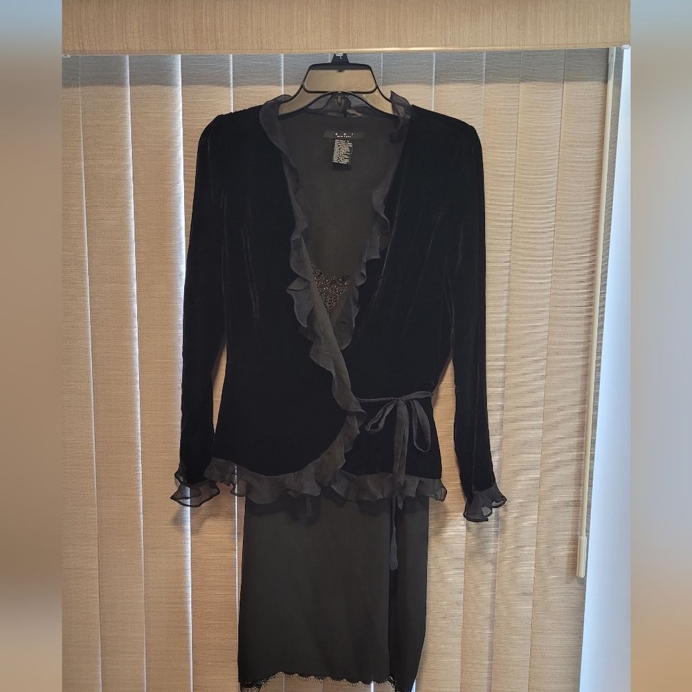 EC/ Ellen Tracy Elegant Black Dress (only)
